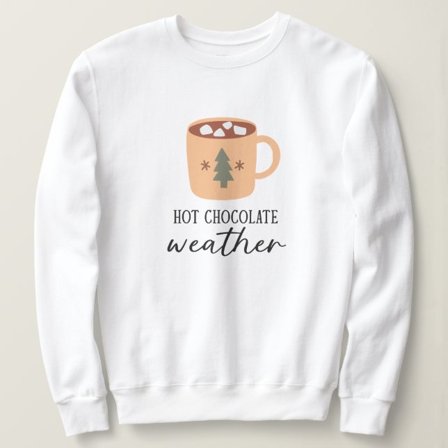 Hett Chocolate Weather Festive Helgdag T Shirt (Design framsida)