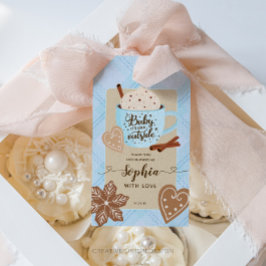 Hett Chocolate Winter Baby Shower Boy Favor Taggar Presentetikett