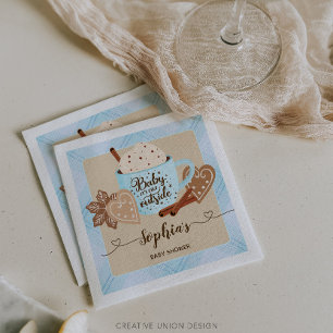 Hett Chocolate Winter Baby Shower Boy Pappersservett