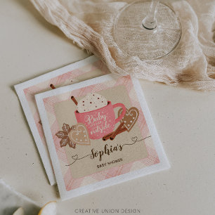Hett Chocolate Winter Baby Shower Girl Pappersservett