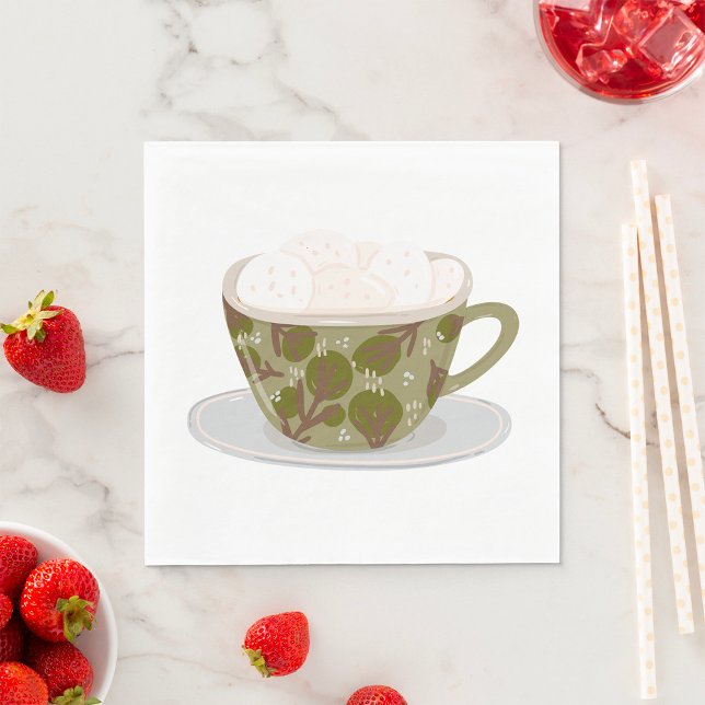 Hett Chocolate with Marshmallow Pappersservett (Skapare uppladdad)