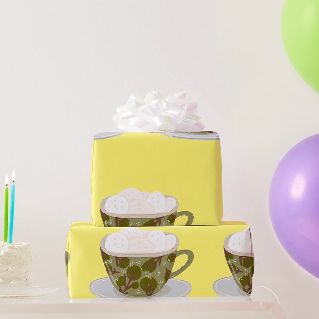 Hett Chocolate with Marshmallow Presentpapper (Skapare uppladdad)