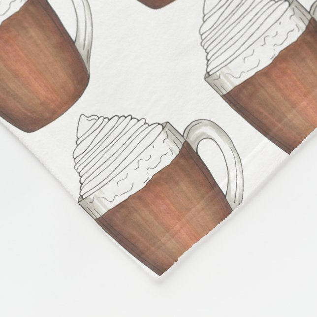 Hett Choklad Kakaobinpipad Gräddarsydd vindruta Fleecefilt (Hörn)