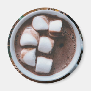 Hett choklad och marshmallow kakao magnet
