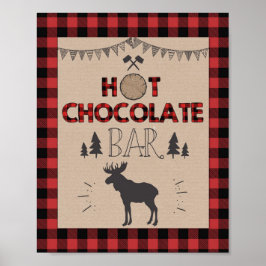 Hett Choklad Pub Sign Lumberjack Cocoa bord-skylt Poster