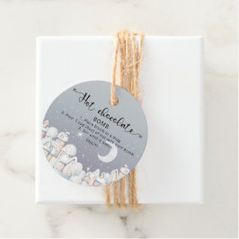 Hett chokladbomben märkre. Kakaobomber av vinterty Gåvor Etiketter