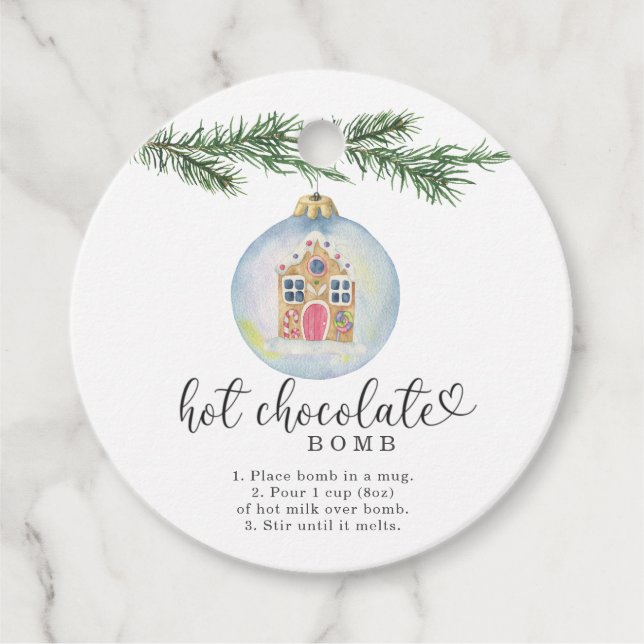 Hett chokladbomben märkre. Vattenskärvning Gåvor Etiketter (Framsida)