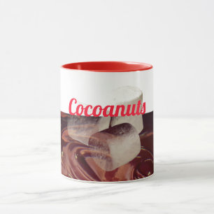 Hett chokladkakaomarshmallow, lustig typografi mugg