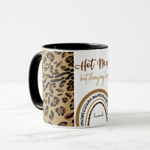 Hett  Citat Leopard Skriv ut Personlig om regnbåg Mugg