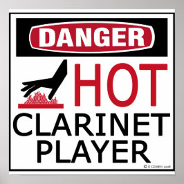 Hett Clarinet Player Poster