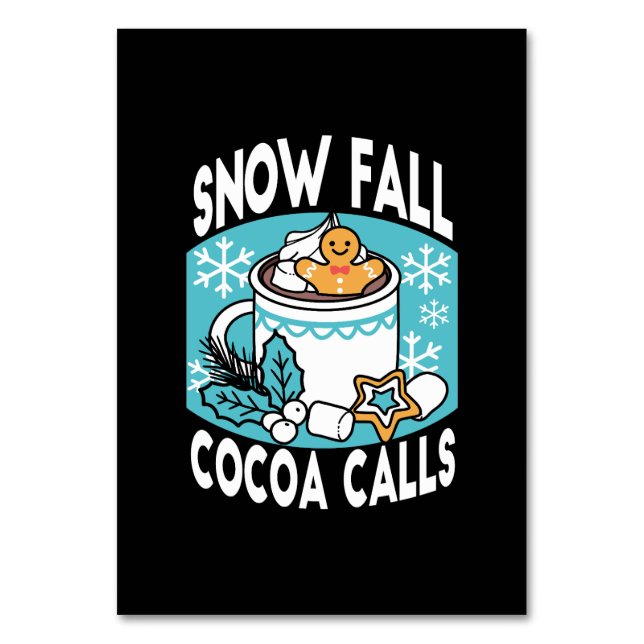 Hett Cocoa and Winter Charm - Snö Fall Cocoa Call Bordsnummer (Framsidan)