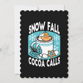 Hett Cocoa and Winter Charm - Snö Fall Cocoa Call Inbjudningar