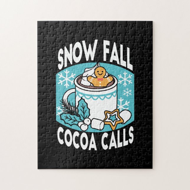 Hett Cocoa and Winter Charm - Snö Fall Cocoa Call Pussel (Vertikal)