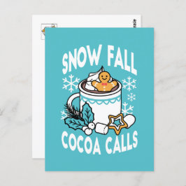Hett Cocoa and Winter Charm - Snö Fall Cocoa Call Vykort