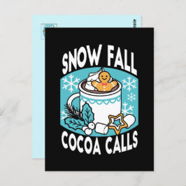 Hett Cocoa and Winter Charm - Snö Fall Cocoa Call Vykort