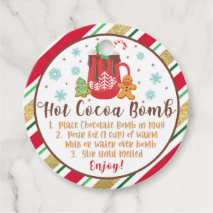 Hett Cocoa Bomb Favor Tag Gåvor Etiketter