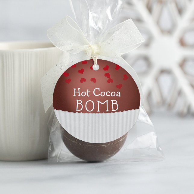 Hett Cocoa Bomb Märkre Gåvor Etiketter (Skapare uppladdad)