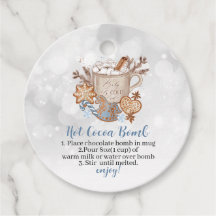 Hett Cocoa Bomb-sötsaker och baby. Det är kall uta