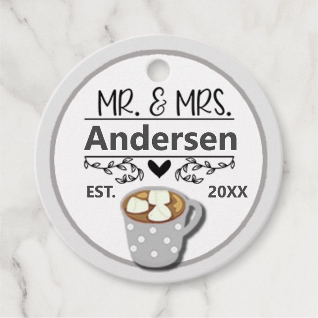 Hett Cocoa Bombs | DIY BRÖLLOP Gåvor Etiketter (Framsida)