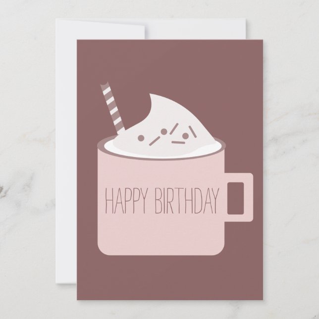 Hett Cocoa Campfire Mugg Birthday Friend Kort (Framsida)