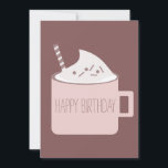 Hett Cocoa Campfire Mugg Birthday Friend Kort<br><div class="desc">Köp Designade kort för cute,  fetstil och friska hälsningar i Dream Big Digital Design</div>