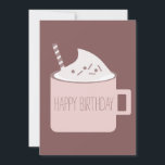 Hett Cocoa Campfire Mugg Birthday Friend Kort<br><div class="desc">Köp Designade kort för cute,  fetstil och friska hälsningar i Dream Big Digital Design</div>