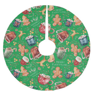 Hett Cocoa Gingertea Cookies Rustic jul Julgransmatta Borstad Polyester