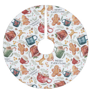 Hett Cocoa Gingertea Cookies Rustic jul Julgransmatta Borstad Polyester