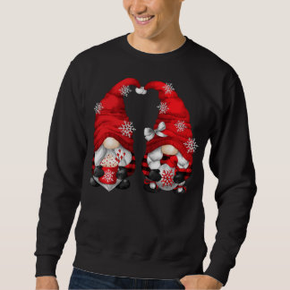 Hett Cocoa Julafton Gnomes for FUNNY Matching Fami Lång Ärmad Tröja