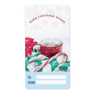 Hett Cocoa Marshmallow & Candy cane julgåva Fraktsedel