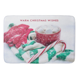 Hett Cocoa Marshmallow och Candy cane jul Badrumsmatta