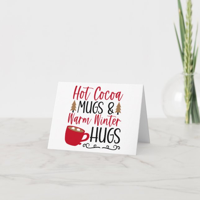 Hett Cocoa Mugg & Hugs Kort (Framsida)