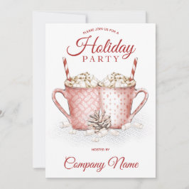 Hett Cocoa Mugst Corporate Julfest Inbjudningar