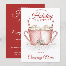 Hett Cocoa Mugst Corporate Julfest Inbjudningar