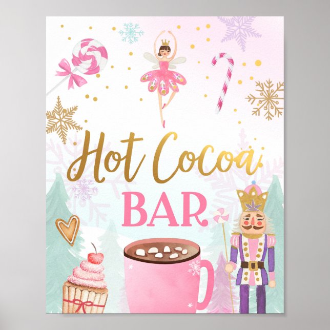 Hett Cocoa Pub Chocolate Nutcracker Ballerina Girl Poster (Framsidan)