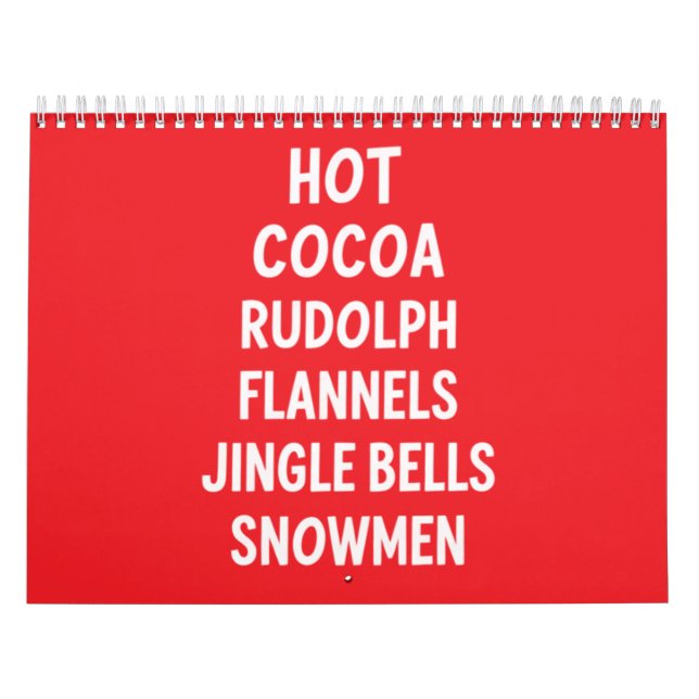 Hett Cocoa Rudolph Flannels Jingle Klockor Santa Kalender (Omslag)