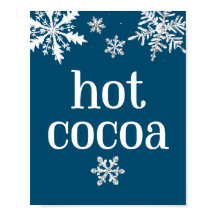 Hett Cocoa Snowflake Party Sign