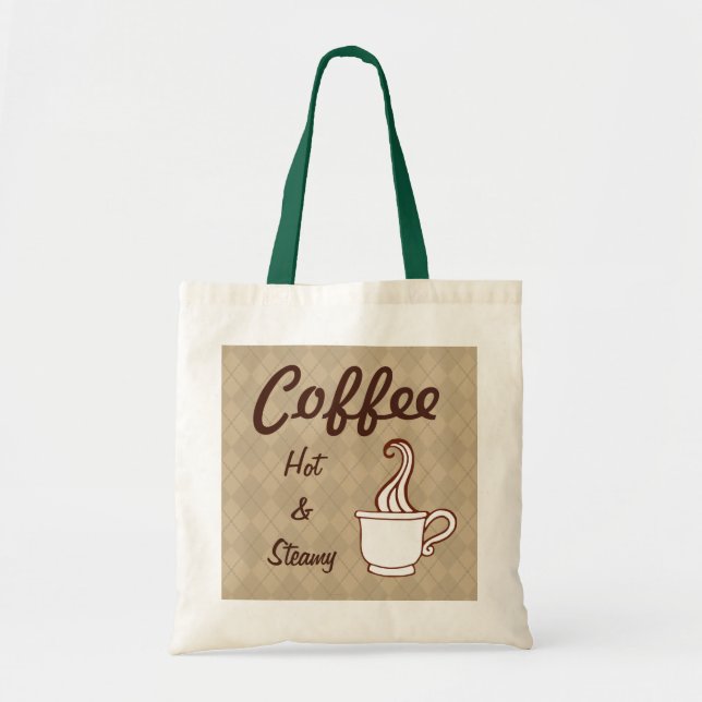 Hett Coffee Tote Bag Gift Tygkasse (Framsidan)