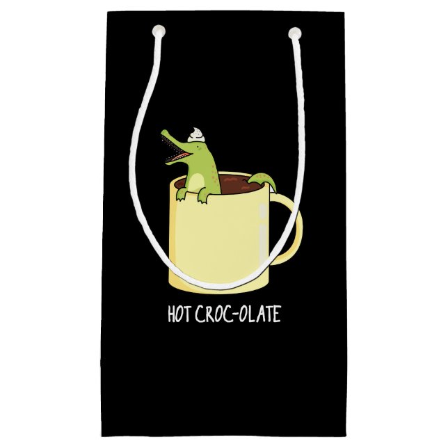 Hett Croc colate Funny Crocodile Pun Mörk BG (Framsidan)
