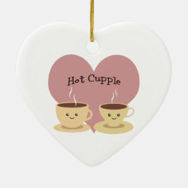 Hett Cupple! Julgransprydnad Keramik