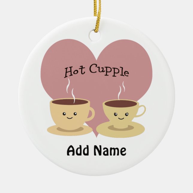 Hett Cupple! Julgransprydnad Keramik (Framsidan)