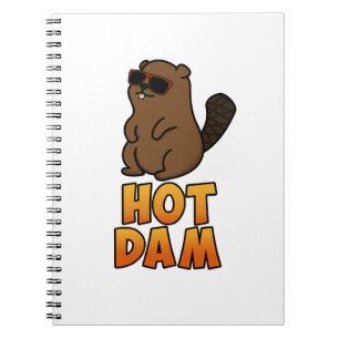 Hett Dam Roligt Cool Bäver Puns Anteckningsbok