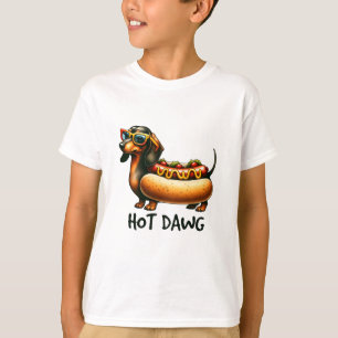 Hett Dawg: Coola Dachshund Hett Hund Kids' T-Shirt