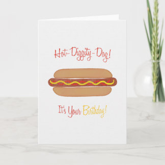 Hett Diggity Hund Birthday Card, Hett Hund Kort