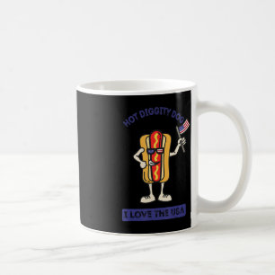 Hett Diggity Hund juli 4 Patriotic BBQ Picnic Cook Kaffemugg