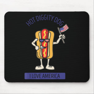 Hett Diggity Hund juli 4 Patriotic BBQ Picnic USA Musmatta