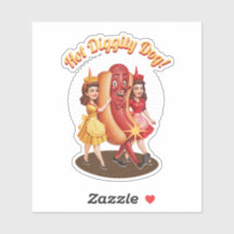 Hett Diggity Hund Vintage Anpassningsbar-Klipp vin