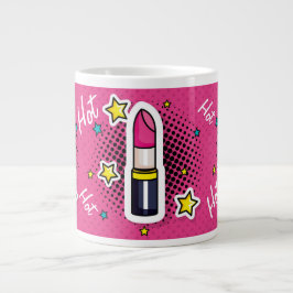 Hett Diva Girl Pop Art Lipstick Mugg Jumbo Mugg