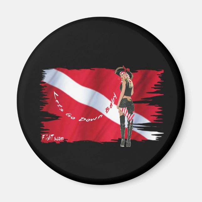 Hett Dive Babes in Bikini's Magnet (Framsidan)
