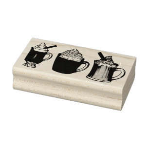 Hett Drinks Egg Nog Cocoa Buttered Rum Beverage Stämpel